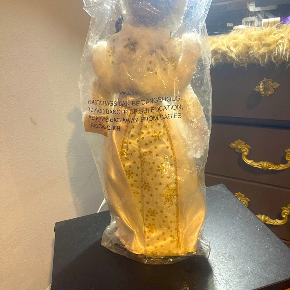 Afro American Christmas Doll with stand